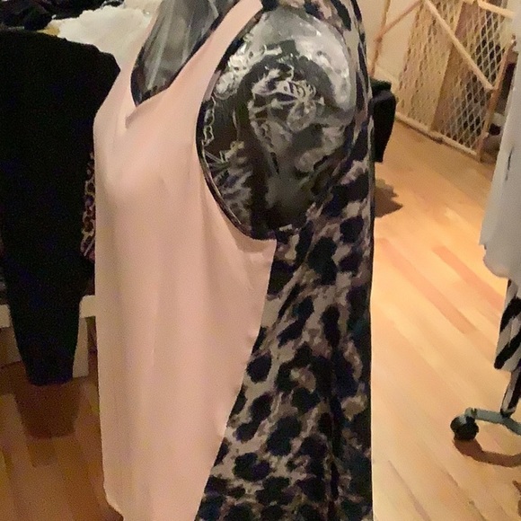 Queen Collection Color block tank top nude/animal print Queen Latifah NWT - Picture 10 of 10